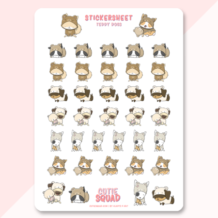 Stickervel - Teddy Dogs | CutieSquad