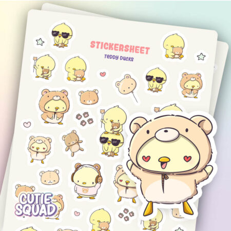 Stickervel - Teddy Ducks | CutieSquad