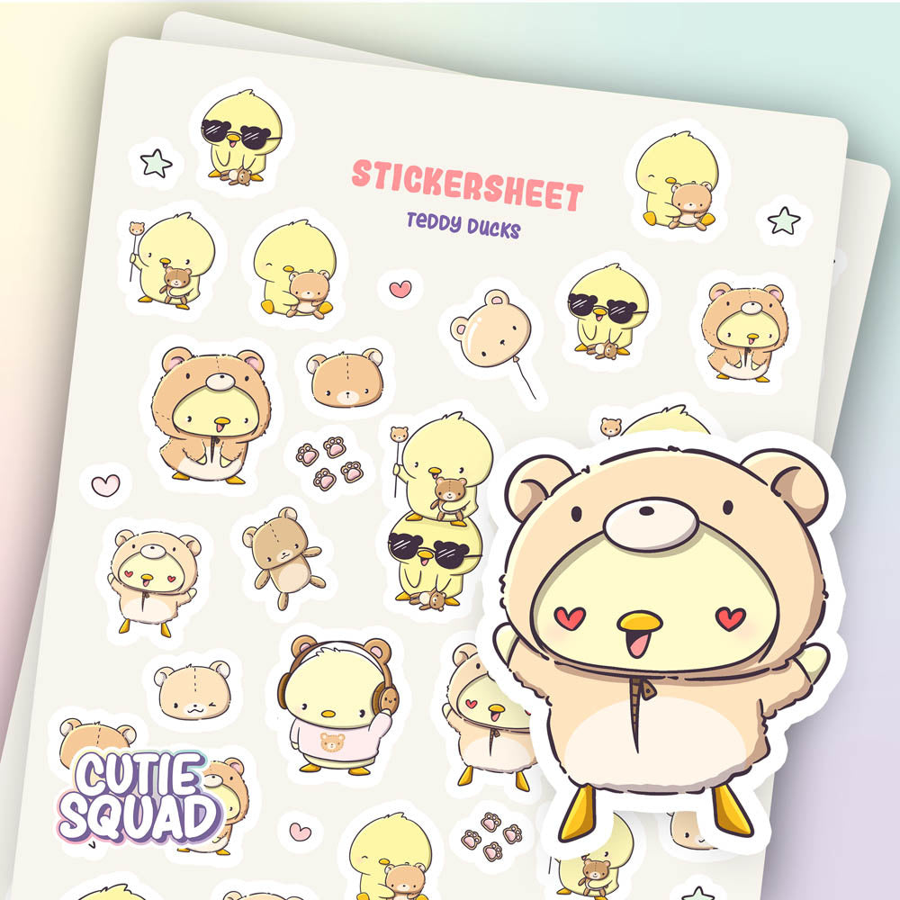 Stickervel - Teddy Ducks | CutieSquad