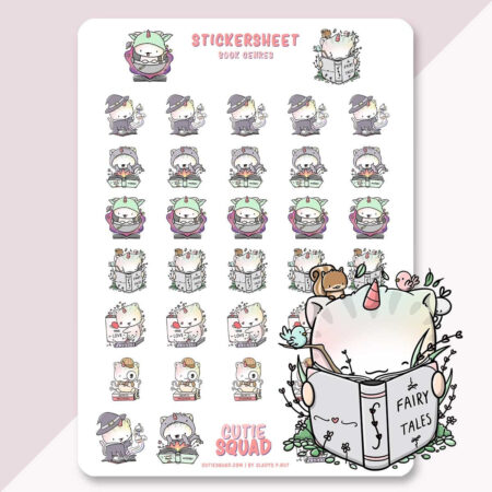Stickervel - Unikitties Book lovers (LIMITED!) | CutieSquad