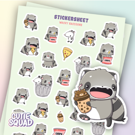 Stickervel Wacky Raccoons - CutieSquad | CutieSquad