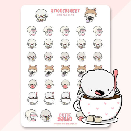Stickervel - Yetis high tea (LIMITED!) | CutieSquad