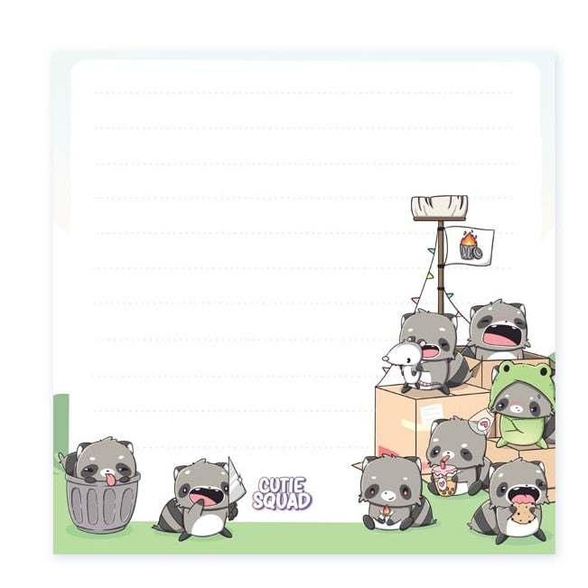 Sticky Notes - Raccoons | CutieSquad