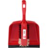 Stoffer en blik kunststof 22cm rood | Merkloos