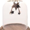 Stolp glas met houten plateau 15x20cm | Z