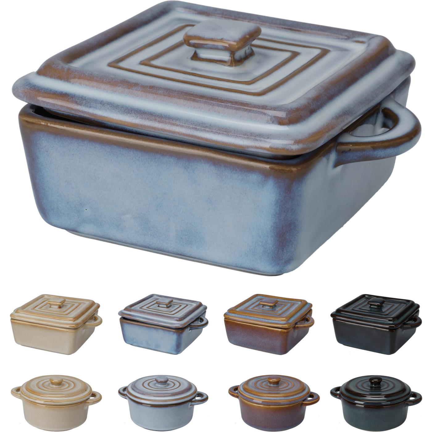 Stoofpannetje aardewerk vierk. of rond | Excelent Houseware