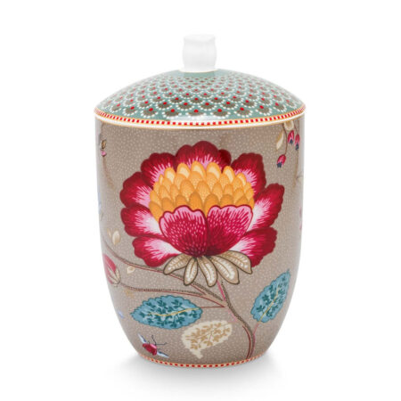 Storage jar Blooming Tales Fantasy Khaki 1.5L | PiP Studio