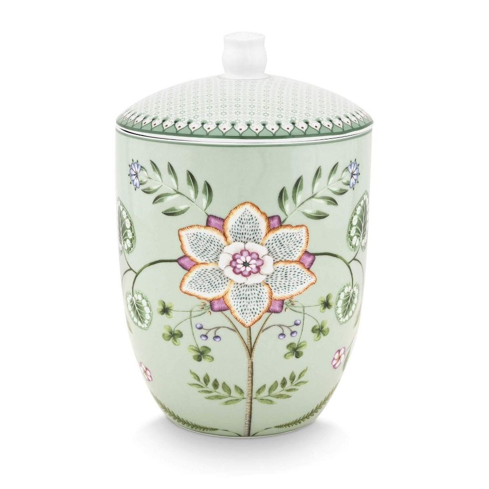Storage jar Lily & Lotus Groen 1.5L | PiP Studio