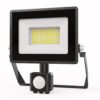 Stratos - LED Breedstraler met bewegingssensor - 30 Watt 2505 Lumen - 6500K Daglicht wit licht - IP65 Waterdicht - 15cm Kabel | HOFTRONIC