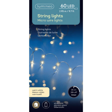 Strengverlichting 60 LED warm wit | Lumineo