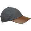 Striker Leather Peak Wax Baseball Cap Navy | Hunter Outdoor