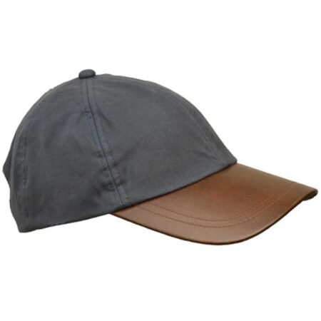Striker Leather Peak Wax Baseball Cap Navy | Hunter Outdoor