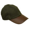 Striker Leather Peak Wax Baseball Cap Olive | Hunter Outdoor
