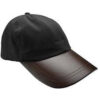Striker Leather Peak Wax Baseball Cap Zwart | Hunter Outdoor