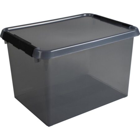 Sunware Comfort Line Opbergbox 22 Liter Transparant Grijs/zwart |