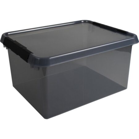 Sunware Comfort Line Opbergbox 36 Liter Transparant Grijs/zwart | Sunware
