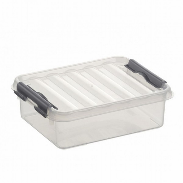 Sunware Q-Line Opbergbox 1 Liter Transparant/Metallic | Sunware