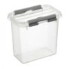 Sunware Q line box met deksel 1.1 liter transparant/metaal | Sunware