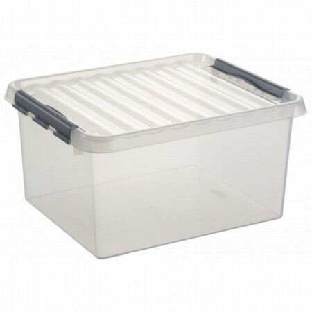 Sunware opbergbox Q-Line transparant 36 liter met deksel | Sunware