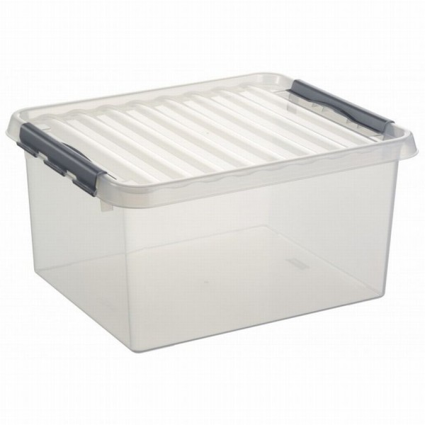 Sunware opbergbox Q-Line transparant 36 liter met deksel | Sunware