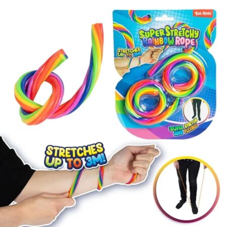 Super rekbaar touw rainbow 2 stuks | Toi-Toys