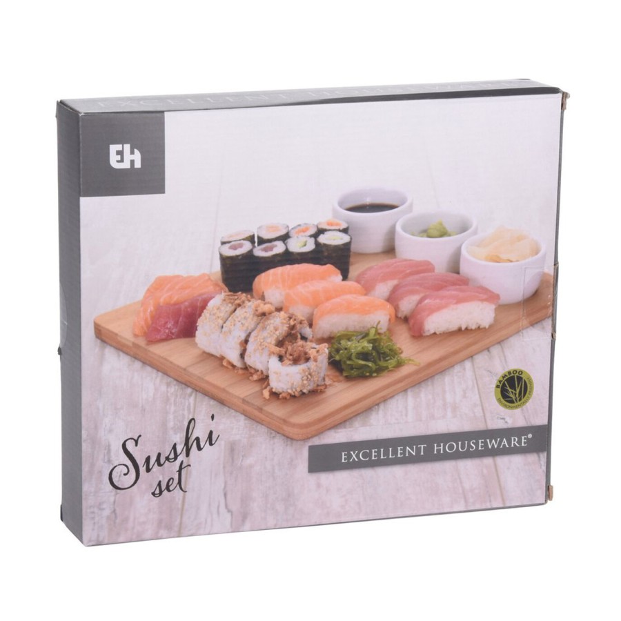 Sushiset Bamboe Porselein 4-Delig | Excellent Houseware