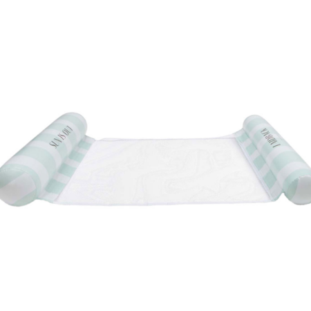 Swim Essentials opblaasbare waterhangmat groen/wit | Swim Essentials