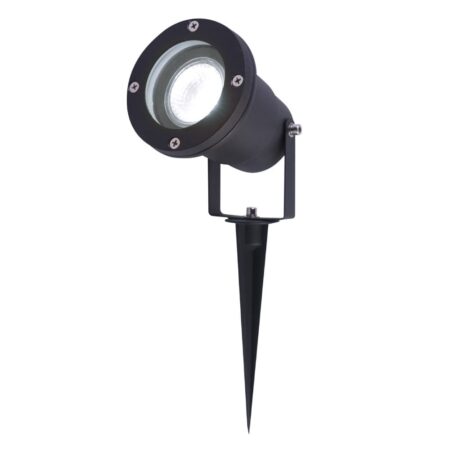 Sydney LED prikspot - Dimbaar - Kantelbaar - GU10 4 Watt 345 Lumen - 6500K daglicht wit - IP64 Waterdicht - Zwart | HOFTRONIC