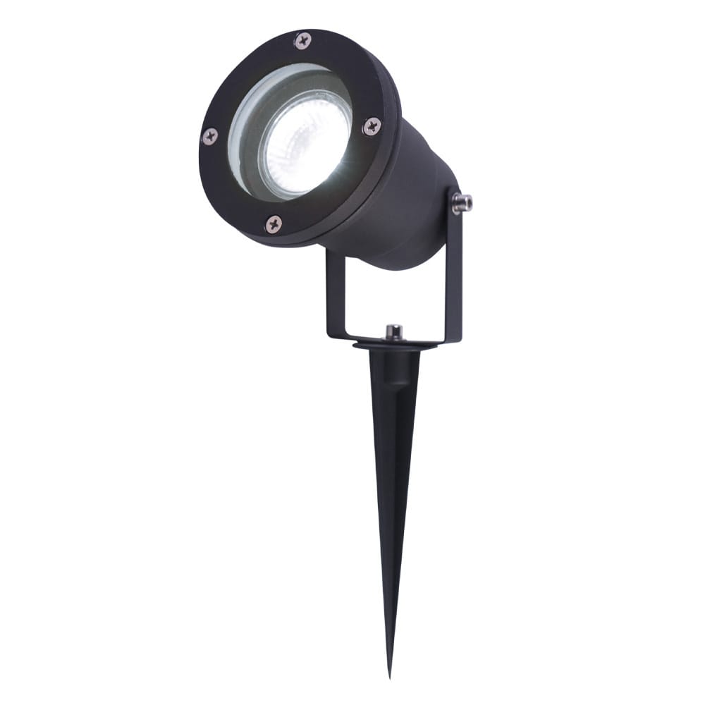 Sydney LED prikspot - Dimbaar - Kantelbaar - GU10 4 Watt 345 Lumen - 6500K daglicht wit - IP64 Waterdicht - Zwart | HOFTRONIC