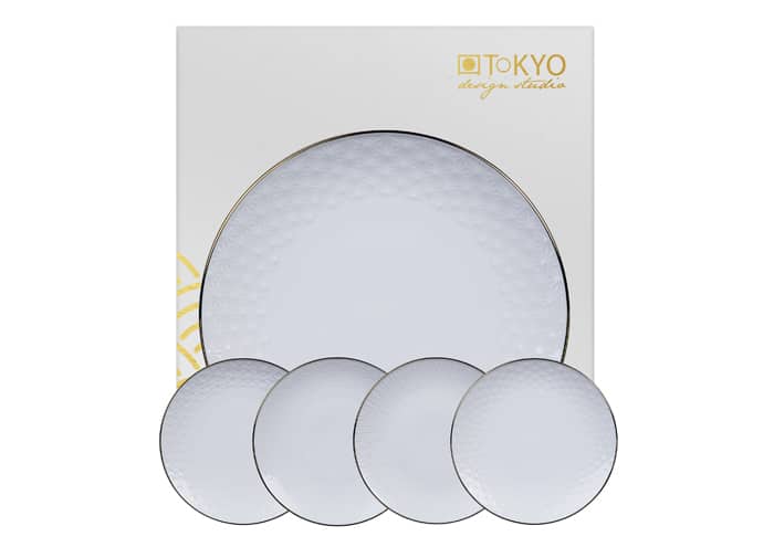 Taartbordenset met sterpatroon - Tokyo Design Studio Nippon White - 30.5cm | Tokyo Design Studio