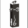 Table clock black metal / Periglass | Periglass