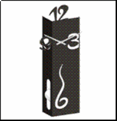 Table clock black metal / Periglass | Periglass