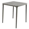 Tafel Porto kunststof 65x65cm antraciet | Merkloos