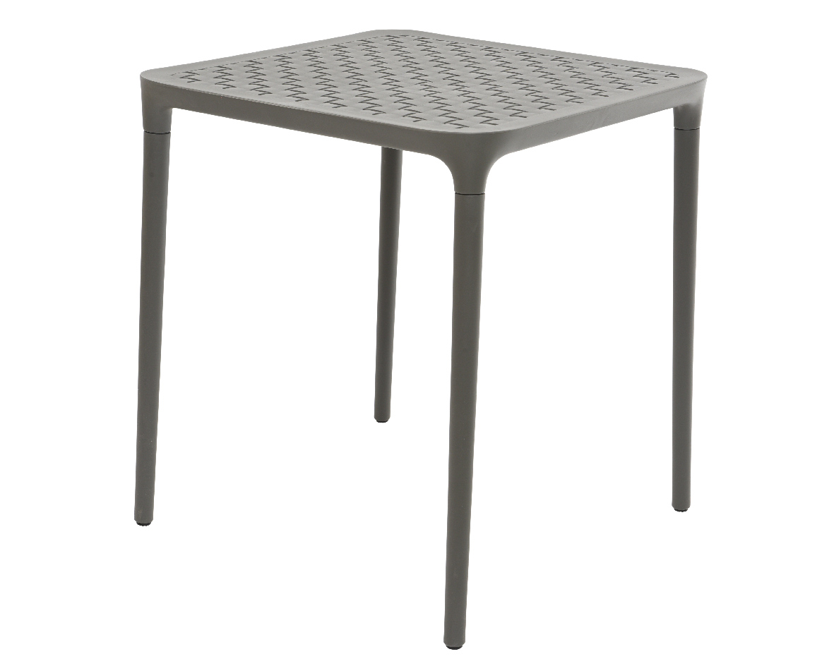 Tafel Porto kunststof 65x65cm antraciet | Merkloos