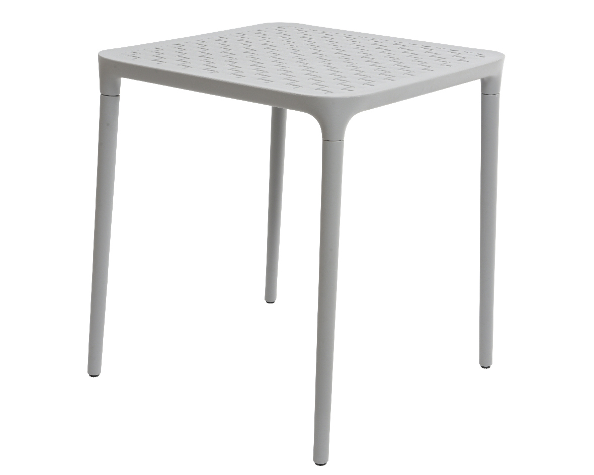 Tafel Porto kunststof 65x65cm grijs | Merkloos