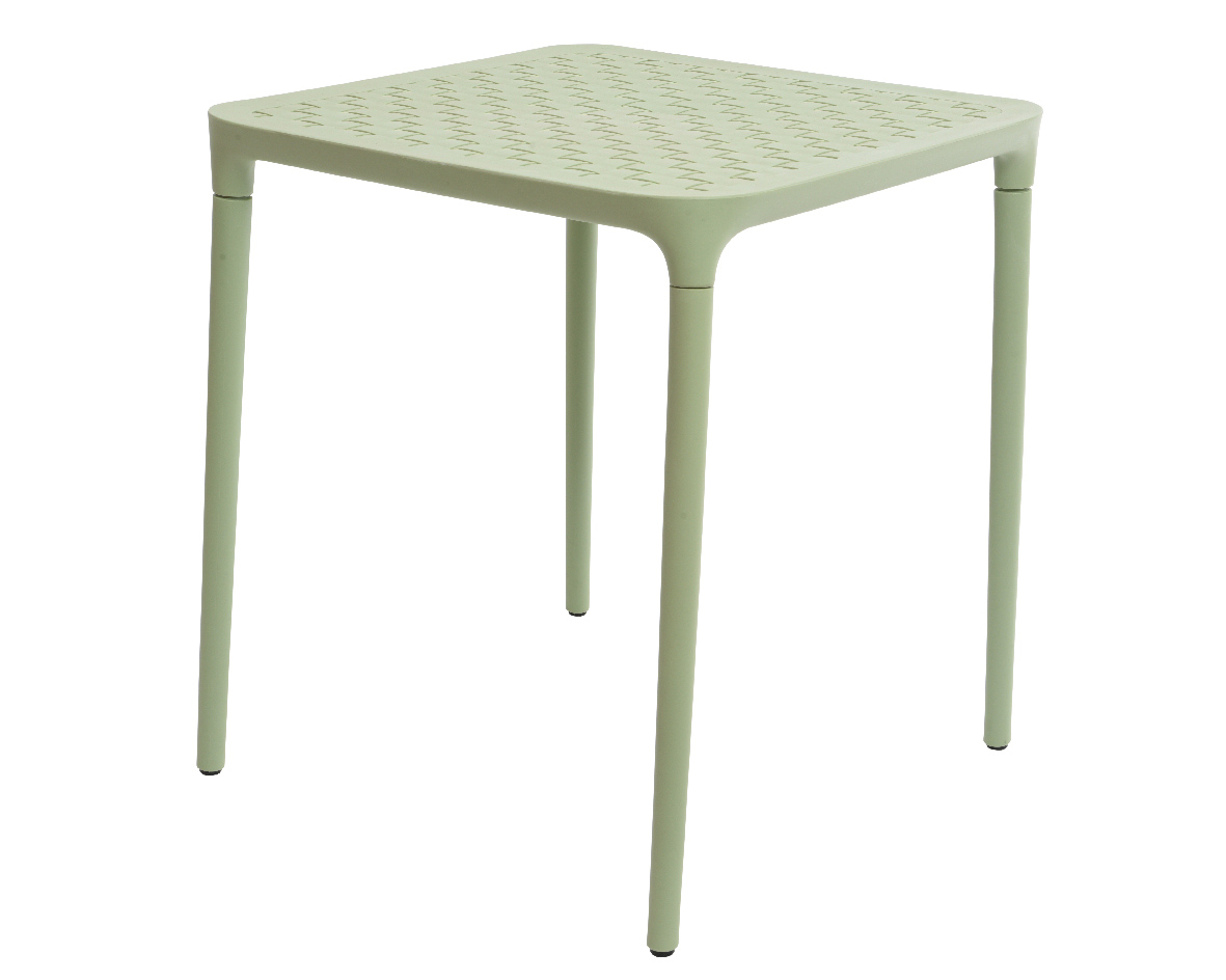 Tafel Porto kunststof 65x65cm groen | Merkloos