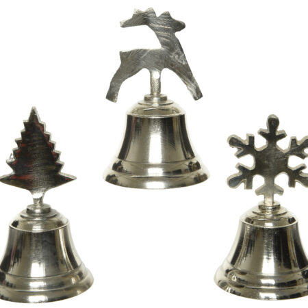 Tafelbel met aluminium zilver | Decoris