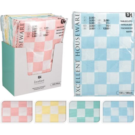 Tafelkleed flanel 130x180cm ruit | Excellent Houseware