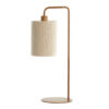 Tafellamp Donio hout print naturel + touw creme | Light & Living