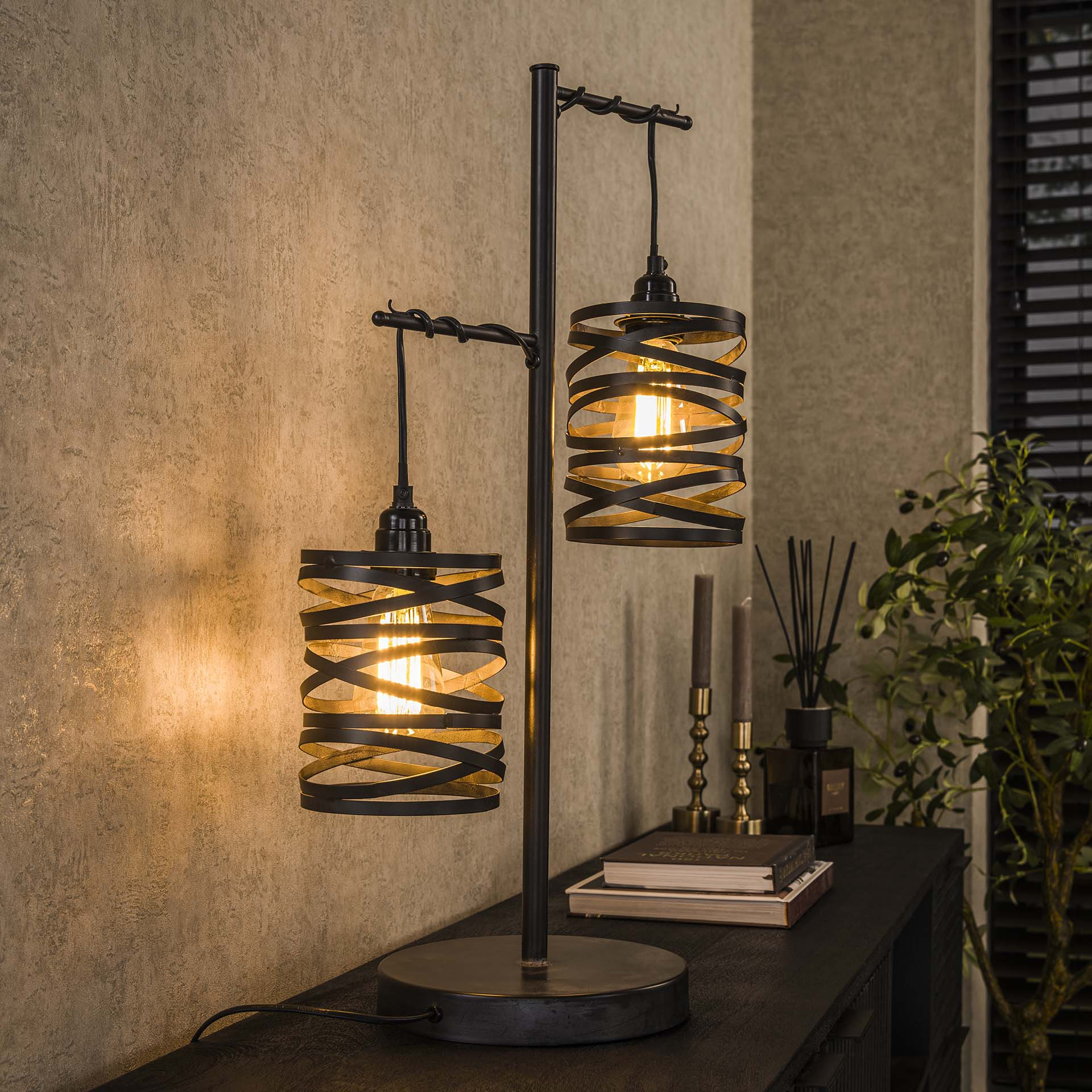 Tafellamp Kristina 2-lamps - Slate Grey | LifestyleFurn