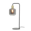 Tafellamp Lekar antiek brons met smoke glas | Light & Living