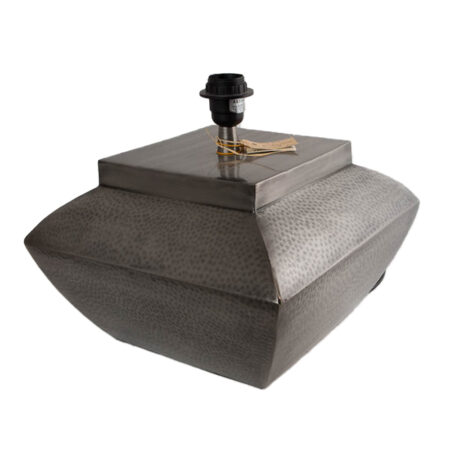 Tafellamp Salerno gehamerd tin |
