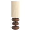 Tafellamp + lampenkap Danialo Donkerbruin Creme L | Light & Living