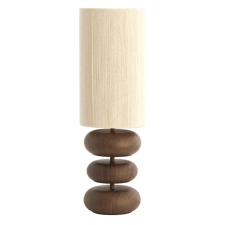 Tafellamp + lampenkap Danialo Donkerbruin Creme L | Light & Living