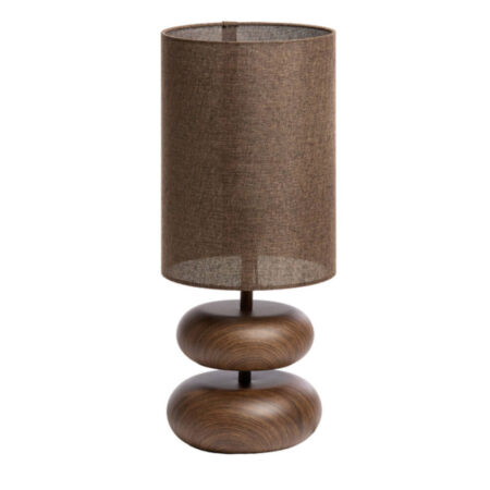 Tafellamp + lampenkap Danialo Donkerbruin M | Light & Living