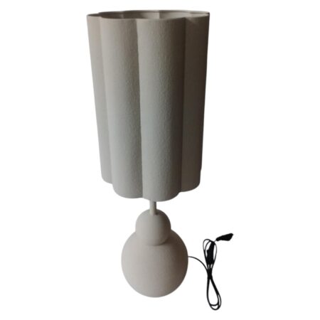 Tafellamp metaal wit 23x23x68