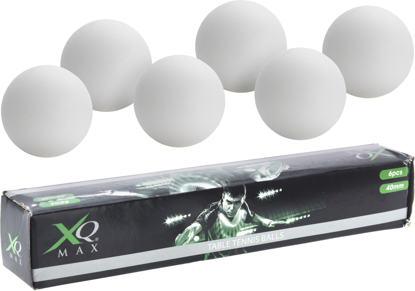 Tafeltennisballen 40mm 6 stuks wit | Merkloos