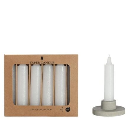 Taper kaars wit set a 6 Ø2.15cmx11cm | Ideas 4 Seasons