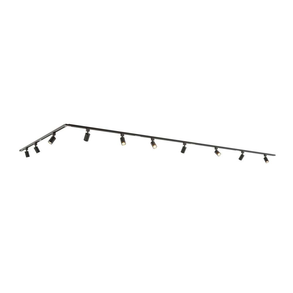 Taros Railverlichting Pakket - L-vorm - 6x 1 m rail - 10 railspots - Incl. 2700K GU10 - IP20 - Modulair - 230V | HOFTRONIC
