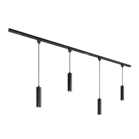 Taros Railverlichting Pakket - Recht - 2x 1 m rail - 4 hanglamp - Excl. Lichtbron - IP20 - Modulair - 230V | HOFTRONIC